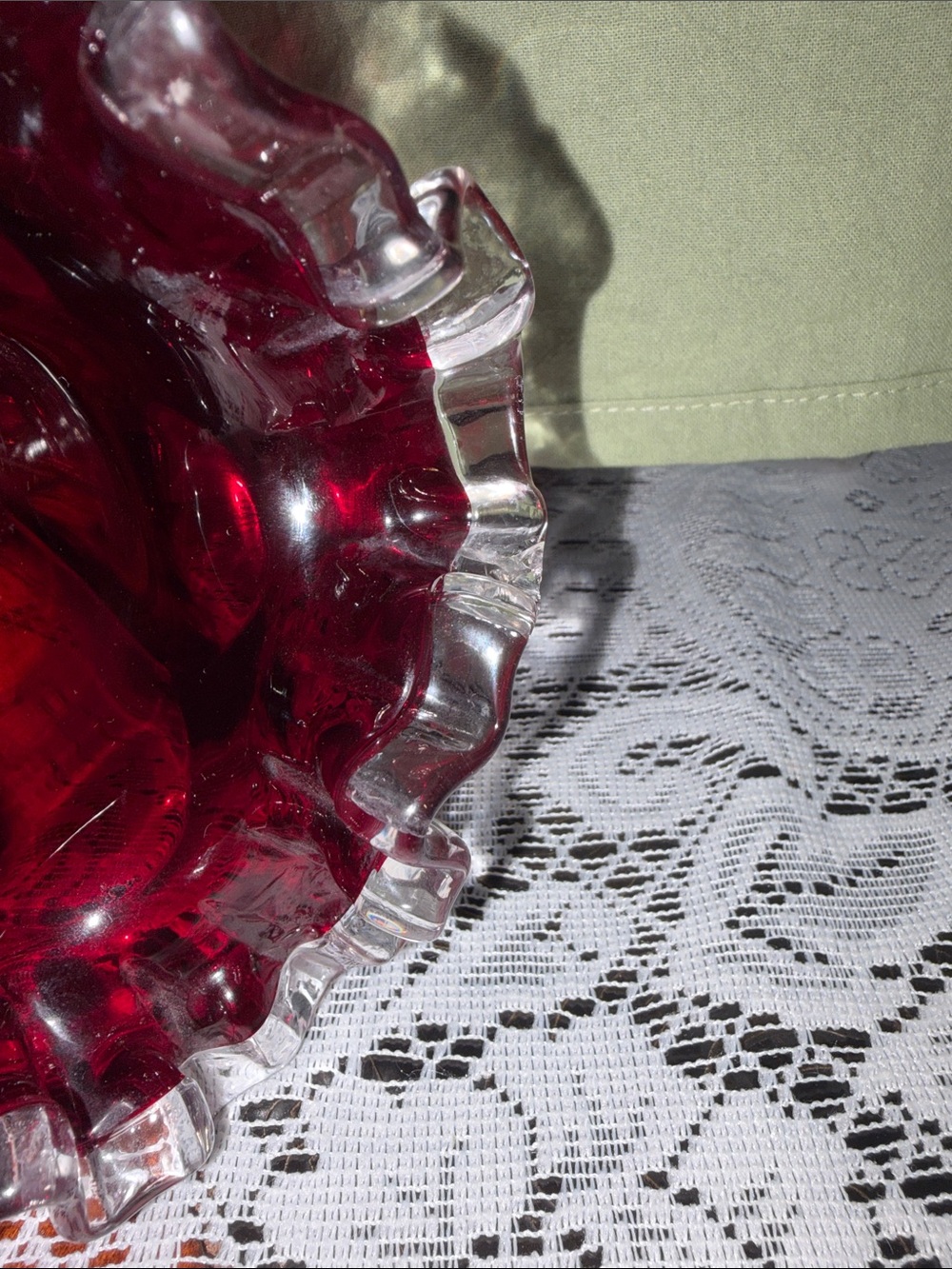 Fenton Ruby Red Glass Vase - - Picture 2 of 6